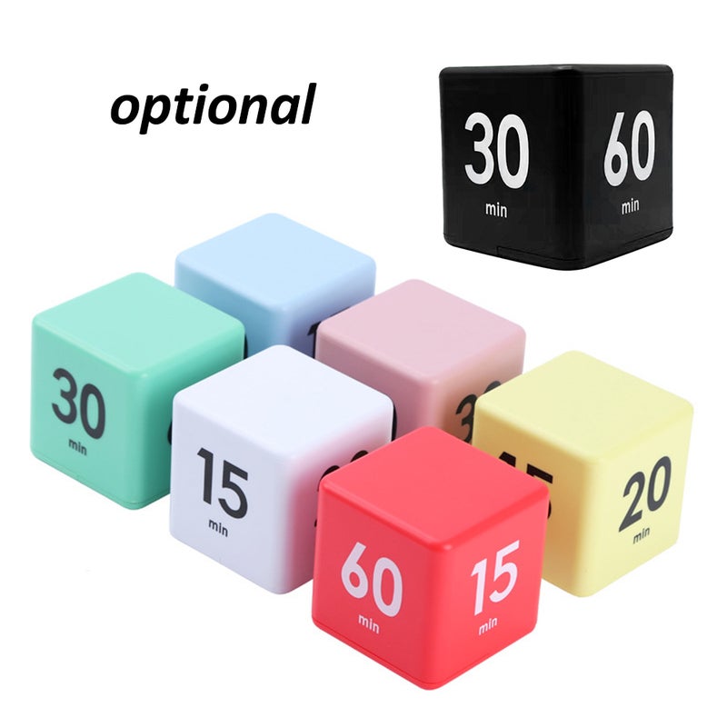 Cube Timers Time Management and Countdown Settings with Gravity Sensor Flip Timer 2.6 Inch Kids Timer 15-20-30-60 Minutes for Studying Cooking Reading Exercise - Image 5
