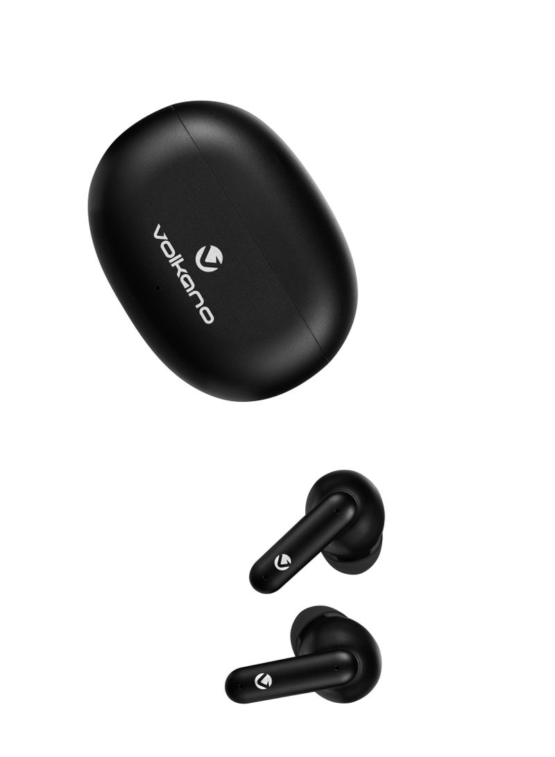 Volkano Volkano Willow ENC TWS Earphone with advanced noise cancellation and Hall switch, Bluetooth Version: V5.3,Long Battry Life,IPX4.Playtime 4h,Driver Size 10mm.Black  - Image 5