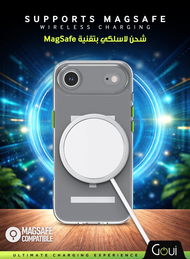 Goui iPhone 17 Air Case | Full-Coverage | MagSafe | Wireless Friendly | Colorful | Soft Touch | Magnetic Design for Mount Transparent - Image 3