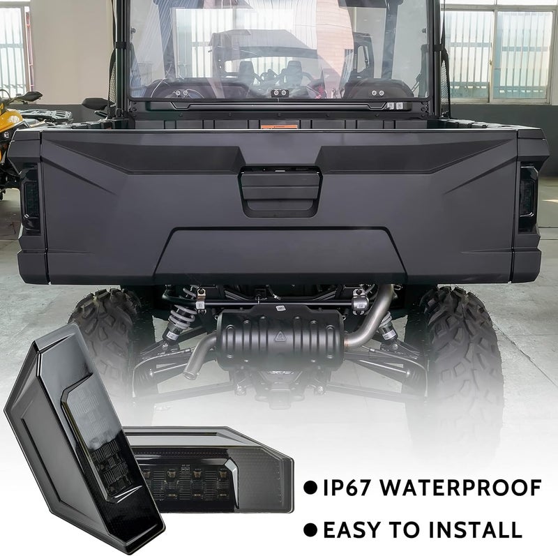 KATIMOTO LED Tail Lights for Polaris Ranger 570 900 1000 CREW - Smoked Black (2PCS) - Image 5