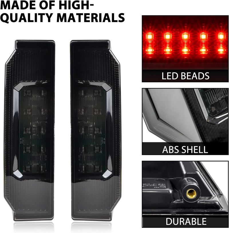 KATIMOTO LED Tail Lights for Polaris Ranger 570 900 1000 CREW - Smoked Black (2PCS) - Image 4
