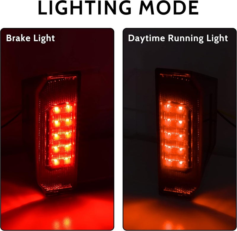 KATIMOTO LED Tail Lights for Polaris Ranger 570 900 1000 CREW - Smoked Black (2PCS) - Image 2