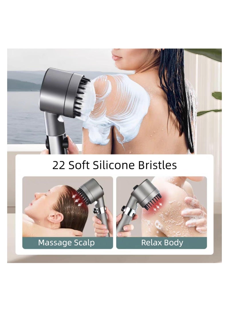 بداية مثالية رأس دش بفلتر عالي الضغط | معتمد من SGS | يزيل الكلور | 3 أنماط رش قابلة للتعديل | صديق للبيئة ويوفر 80% من المياه | يحمي البشرة والشعر | رأس فلتر دش مع خرطوم دش بطول 1.5 متر و5 فتائل بديلة وحامل دش - Image 3