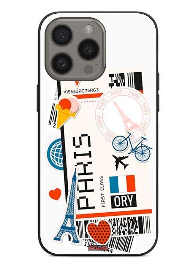 Tolwak Apple iPhone 15 Pro Max Protective Case Cover Paris Sticker - Image 2