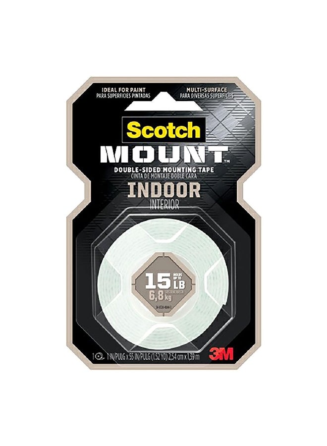 Scotch  Mount Double-Sided Heavy Duty Indoor Mounting Tape White 3/4 x 350 Inch 