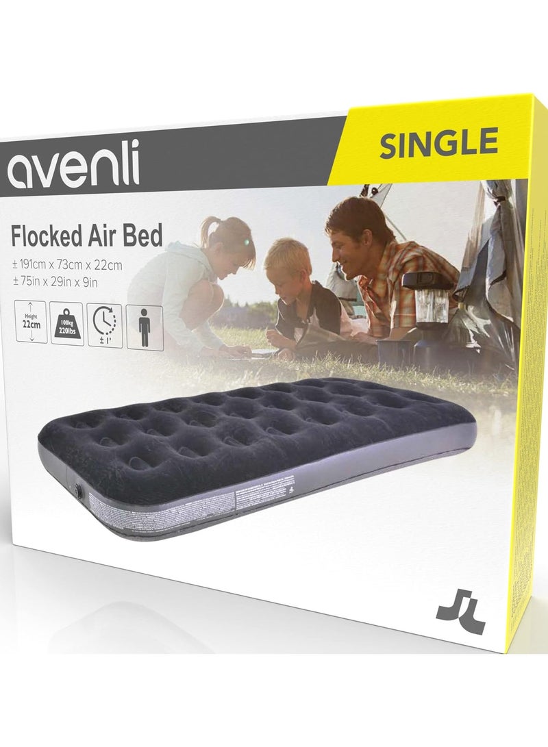 فول جوي مرتبة هوائية/مرتبة تخييم قابلة للنفخ أسود 191 x 73 x 22 سم - Image 3