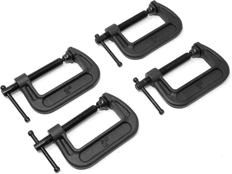 KROST 2 inch Industrial Heavy Duty G Clamp C Type Antirust Universal Clamping Tool for woodworking and DIY Maximum Opening size 50mm 4PCS - Image 1