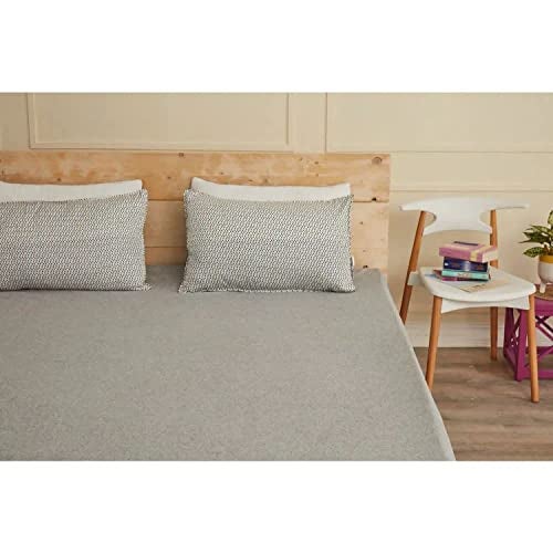 Wakefit 100% Waterproof Premium Cotton Mattress Protector | Breathable and Hypoallergenic Ultra Soft Fitted Bed Protector 78"x72" - King, Grey - Image 2
