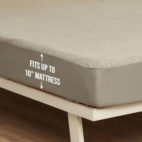 Wakefit 100% Waterproof Premium Cotton Mattress Protector | Breathable and Hypoallergenic Ultra Soft Fitted Bed Protector 78"x72" - King, Grey - Image 3