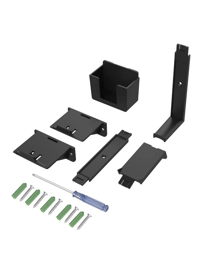 Y&D Dual Game Controller & Headphone Media Remote Stand Wall Mount Holder for PS5,/PS4/Xbox ONE/Series X/Switch,Stay Organized and Headset with Screws Set Screwdriver (Black) - Image 2
