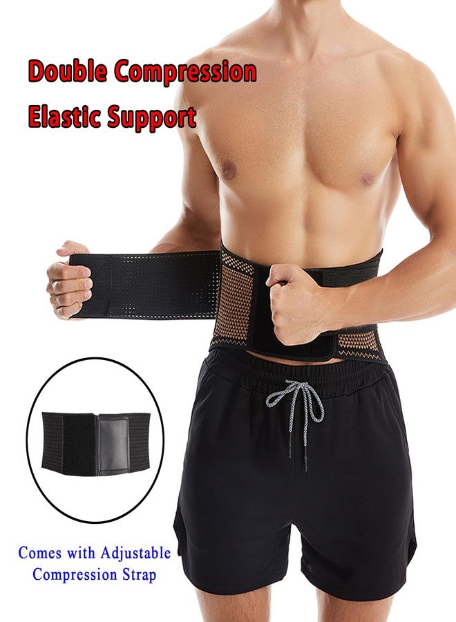 FVVWVV Breathable Lower Back Brace with 4 Stays, Plus Size Lumbar Support Belt for Back Pain Relief with Removable Compression Straps, Back Braces for Herniated Disc, Sciatica,Heavy Lifting - Image 2