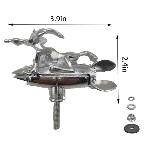 Rneswi Hood Ornaments for Vehicles Coyote Hood Ornament Made of Alloy for All Types of Cars Hoods Motorcycle Styling - Image 2