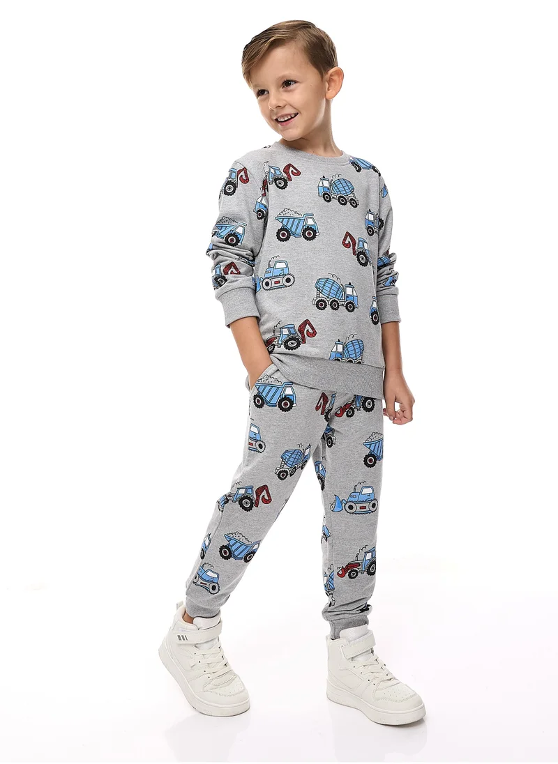 victor and jane Boys 2-Piece Printed Sweatshirt and Jogger Set