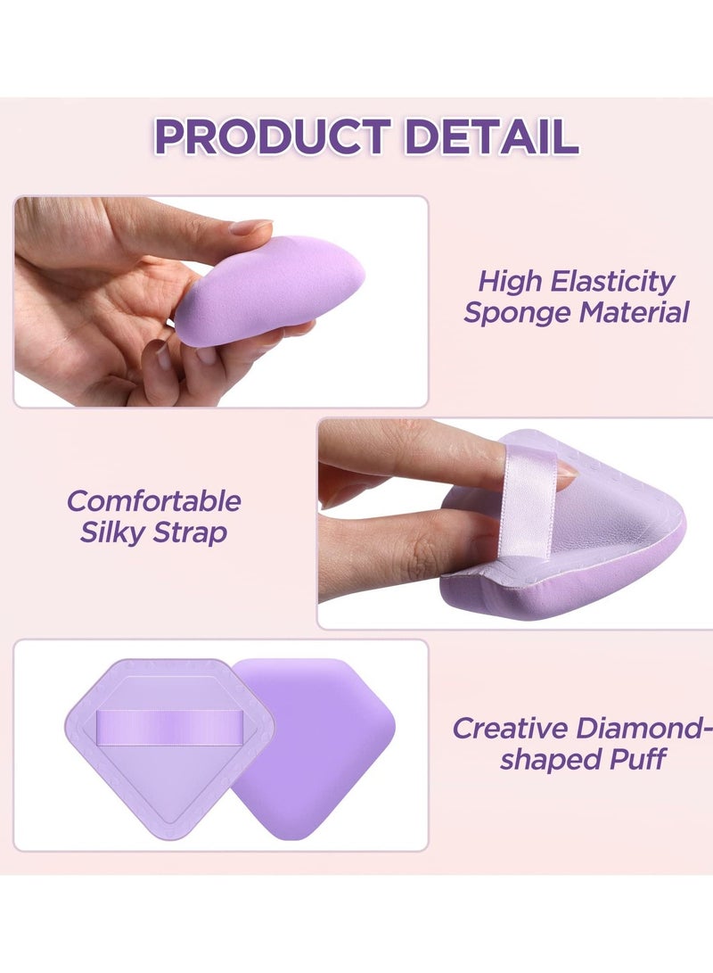 Excefore Set of 8 Pentagon Makeup Sponges for Liquid Foundation, Creams, and Powders, Soft Foam Cosmetic Blenders for Flawless Application - Image 3
