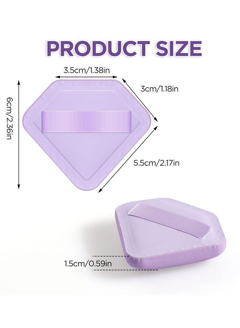 Excefore Set of 8 Pentagon Makeup Sponges for Liquid Foundation, Creams, and Powders, Soft Foam Cosmetic Blenders for Flawless Application - Image 2