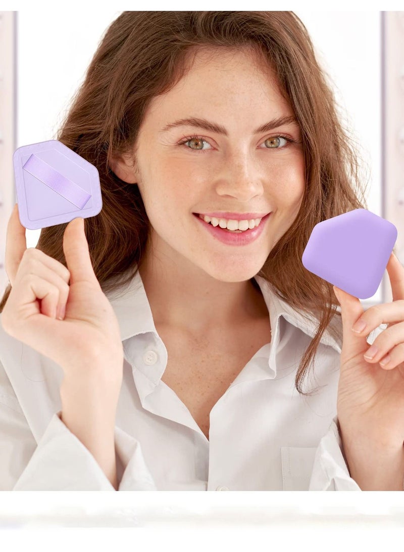 Excefore Set of 8 Pentagon Makeup Sponges for Liquid Foundation, Creams, and Powders, Soft Foam Cosmetic Blenders for Flawless Application - Image 5