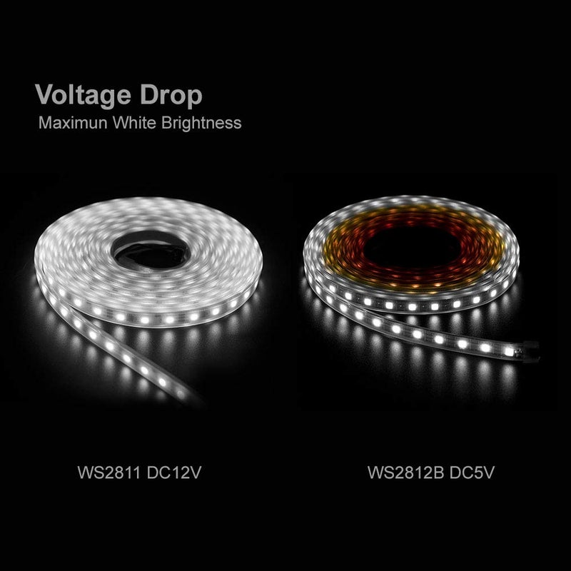 BTF-LIGHTING WS2811 Addressable LED Strip Ultra Bright 5050SMD RGB 60LED/m 20Pixels/m Multi-Colored Light Total 300LED 100Pixels 16.4FT DC12V IP65 Silicone Coating Waterproof(No Adapter or Controller) - Image 3