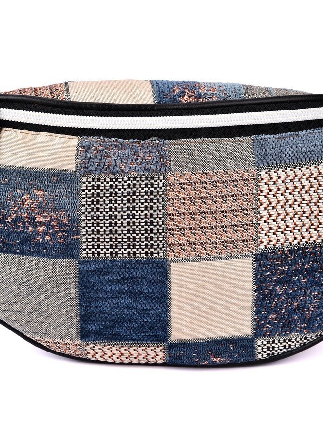 K London Stylish Canvas Multicolor Waist Bag Elegant Style Travel Pouch Passport Holder with Adjustable Strap(11703_Multi) - Image 5