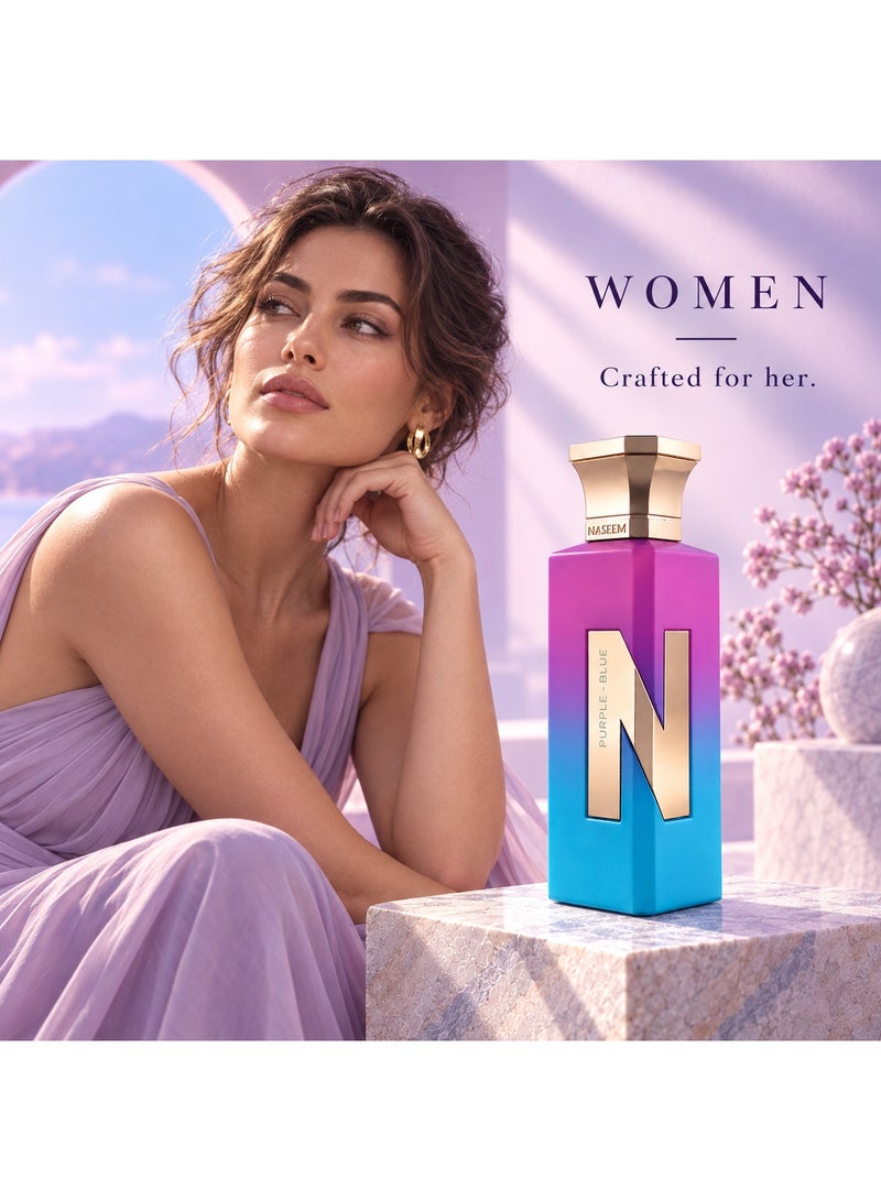 Naseem Purple Blue Eau De Parfum Aqua Perfume for Women - 75ml - Image 3