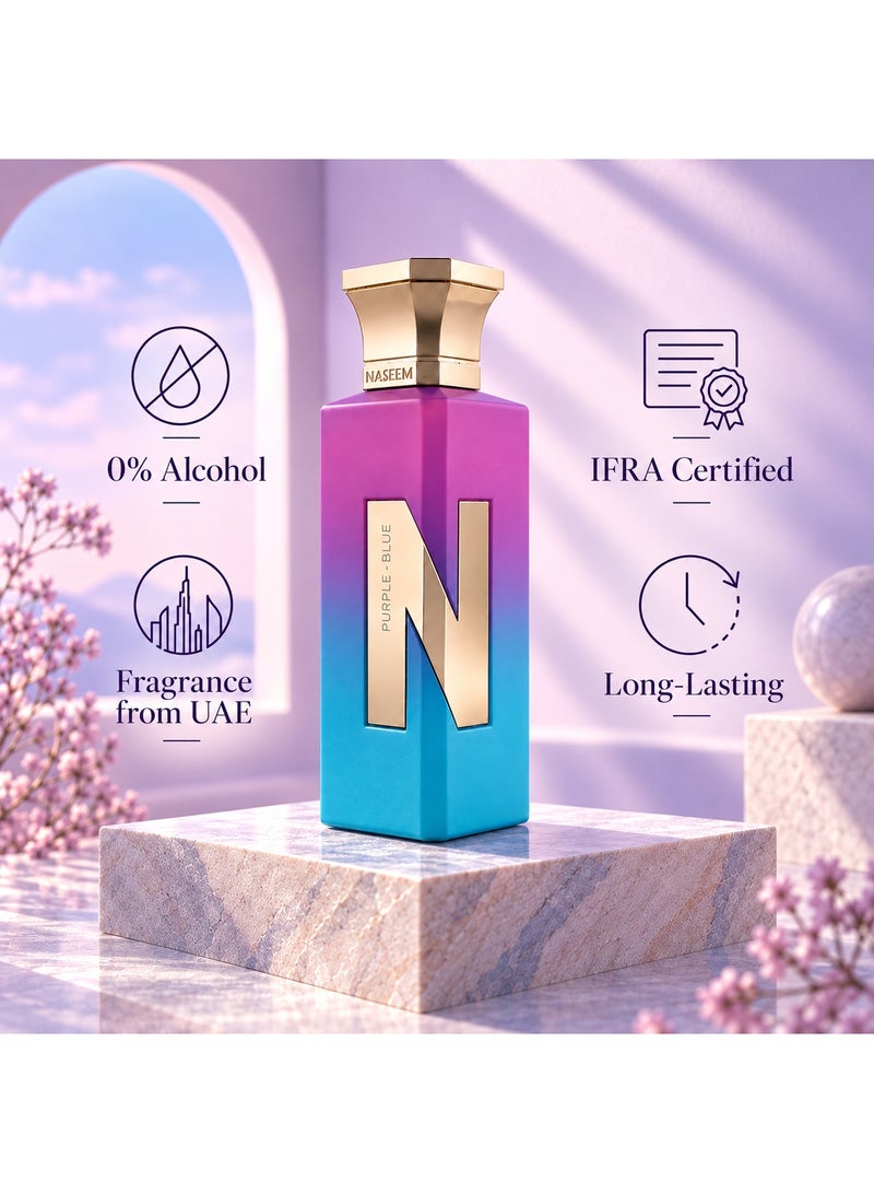 Naseem Purple Blue Eau De Parfum Aqua Perfume for Women - 75ml - Image 4