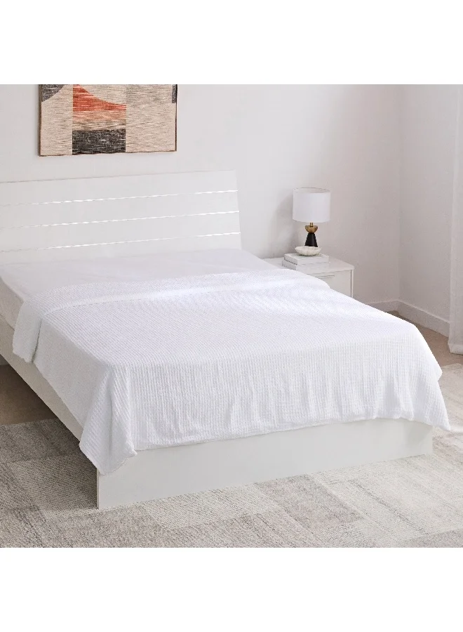 Home Box Serene Waffle Double Layer Queen Blanket 200 x 220 cm