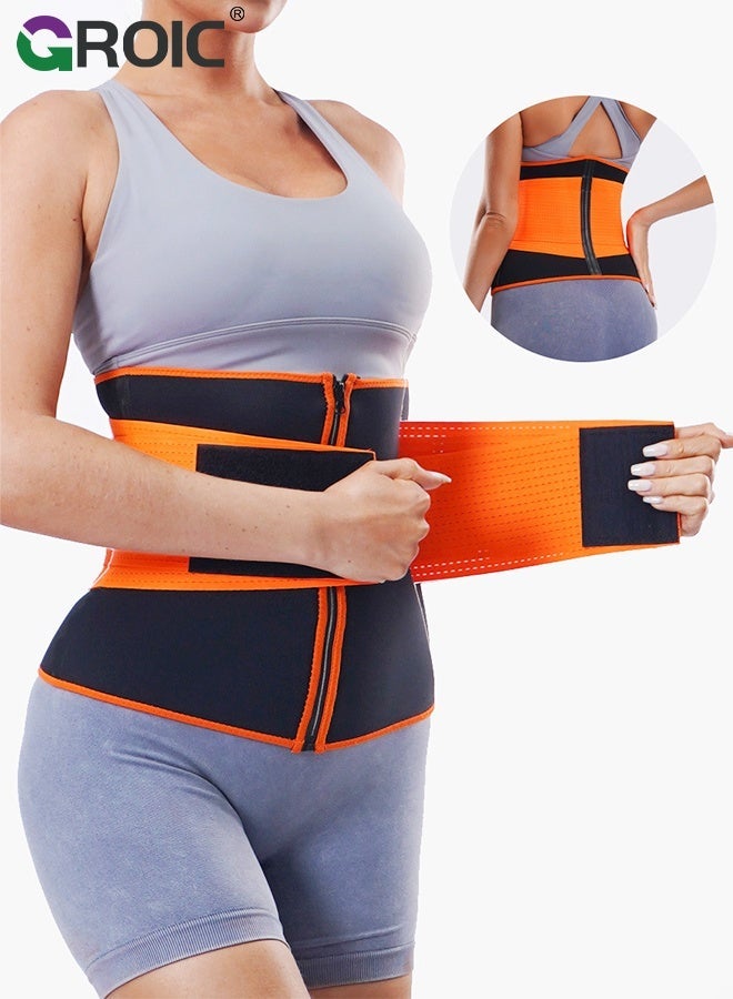 GROIC Lumbar Support Back Brace Waist Trainer,Back Support,Lower Back Support for Women,Adjustable Waist Belt for Lower Back Pain Relief,Back Support Brace(M) - Image 1