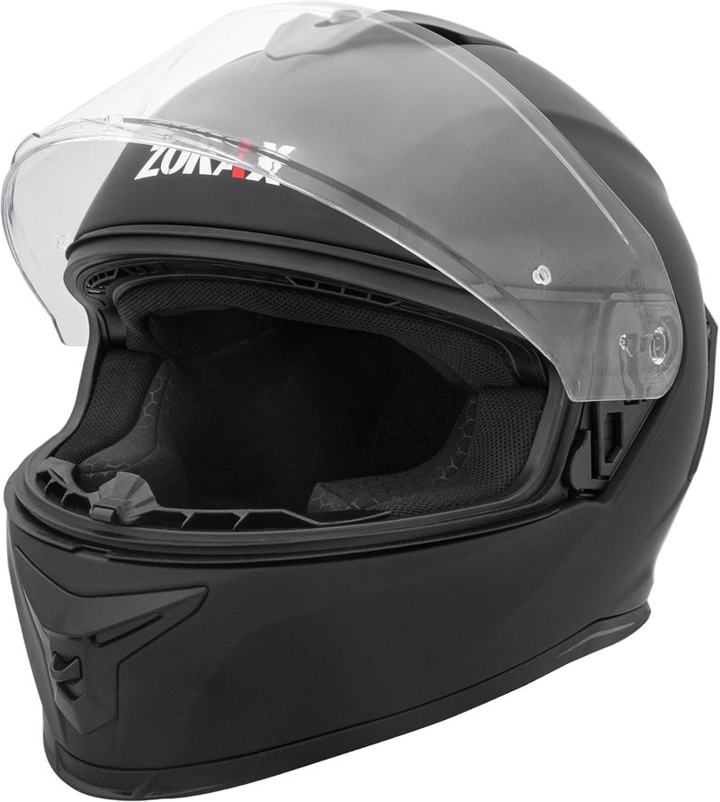 Zorax Falcon Matt Black Full Face Motorbike Helmet L (59-60cm) ECE 22.05 Approved - Image 4
