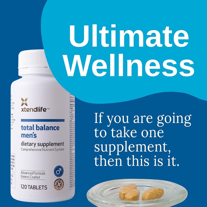 xtendlife فيتامينات متعددة للرجال من Xtendlife Total Balance 70 مغذيات لصحة المناعة والقلب والهضم والخلايا 30 يومًا - Image 4