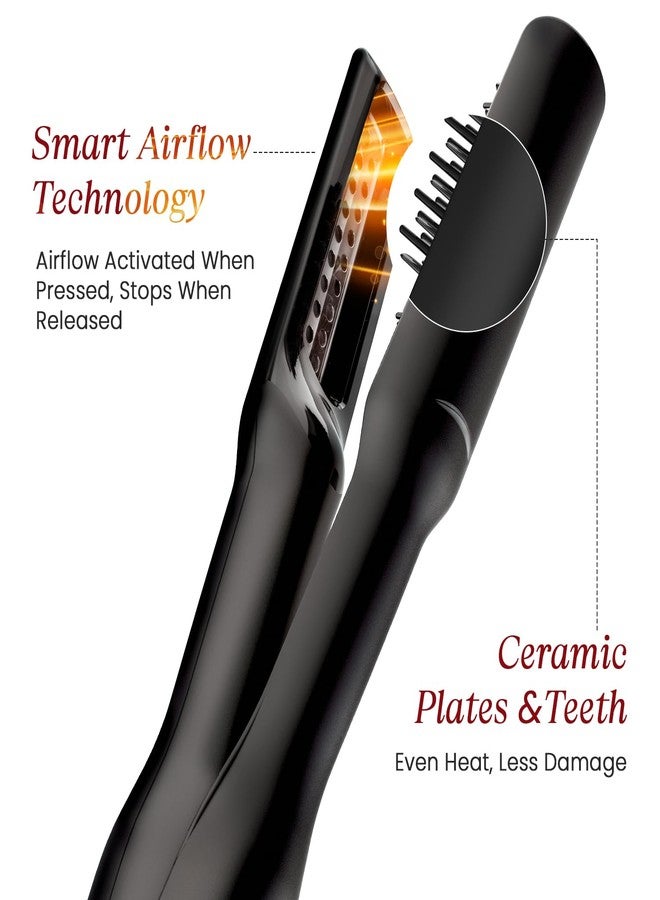 MakeMeeBold Make Mee Bold Wet to Straight Air Brush | 1200W Wet to Dry Hair Straightener with Smart Airflow | 1.4” Ceramic Plates & Teeth | 3 Air Speed Settings | Air Straightener for Hair, Gifts for woman - Image 3