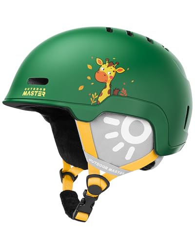 OutdoorMaster Kids Ski Helmet, Snowboard Helmet for Boys, Girls & Youth, Durable PC Shell, Protective EPS Foam & 12 Cooling Vents, Dial Fit Snow Helmet, Certified Snow Sport Helmet Snowboarding Helmet - Image 1