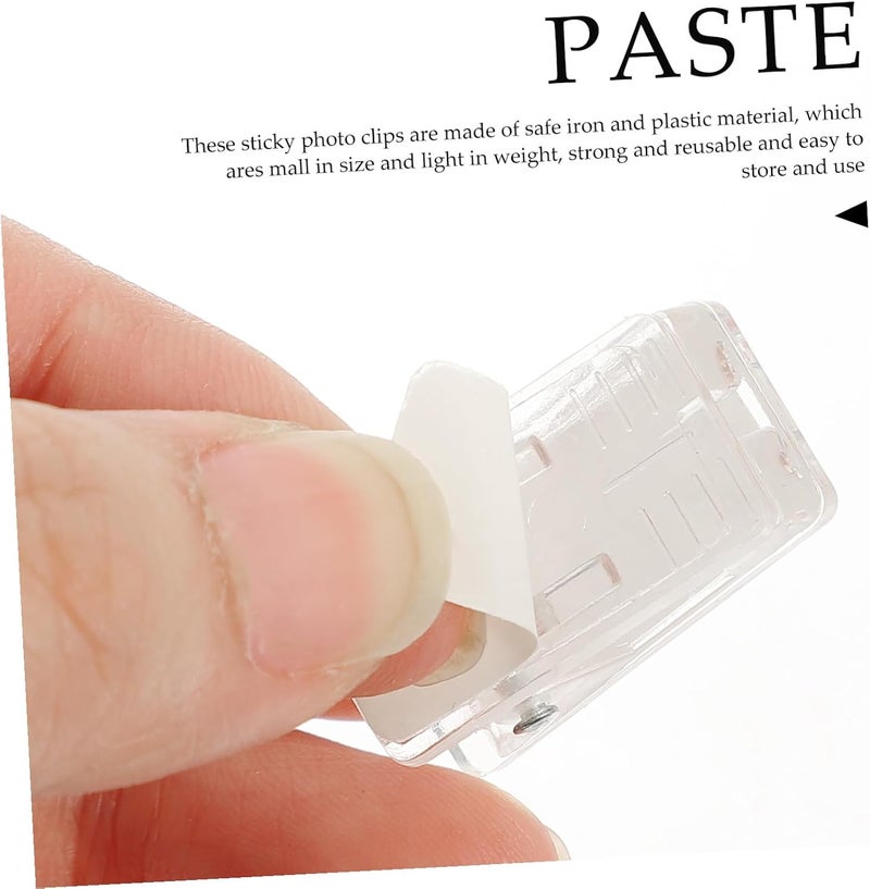30pcs Self-Adhesive Clips for Photo Display Mini Badge Holders for Id and Documents Clips for Events Office School and Trade Shows - Image 3