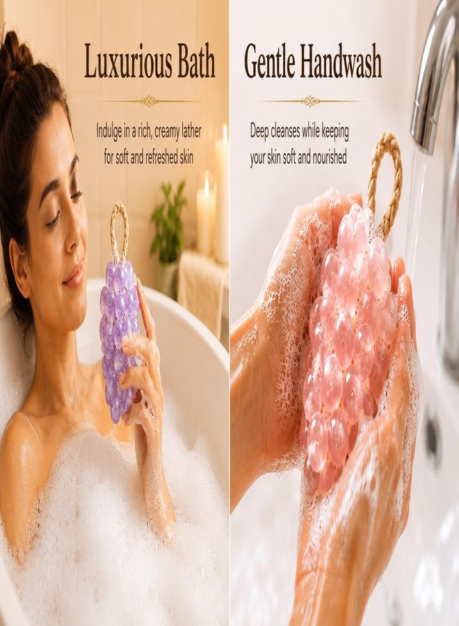 ARTO Grape Shaped Crystal Soap - Decorative Handmade Bathroom Soap Bar - Natural Grape Extract & Coconut Oil for Deep Cleansing & Moisturizing - Elegant Guest Soap & Home Decor Gift (Multicolor) - Image 3