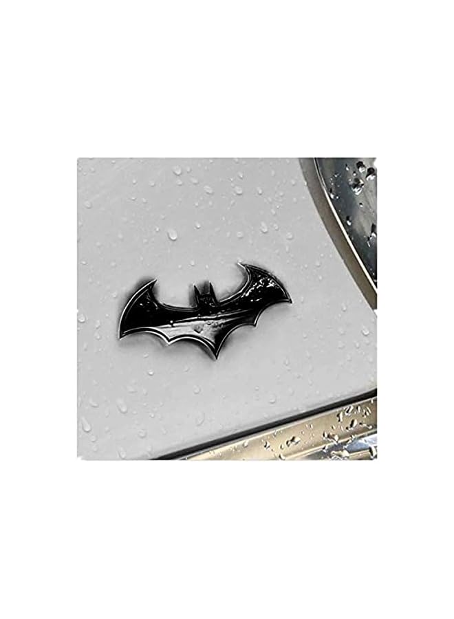 PROMASS ملصق معدني ثلاثي الأبعاد باتمان DIY لشعار سيارة أو دراجة نارية، شارة، ملصقات ذيل، أسود - Image 3