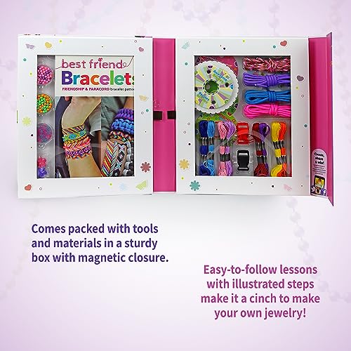 SpiceBox Friendship Bracelet Making Kit for Girls, Kids Best Friend DIY String Jewelry, Arts and Crafts Activity Set for Children, Multicolor (7410) - Image 3