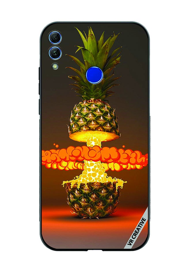 Protective Case Cover For Honor 10 Lite Fire Pineapple Design Multicolour
