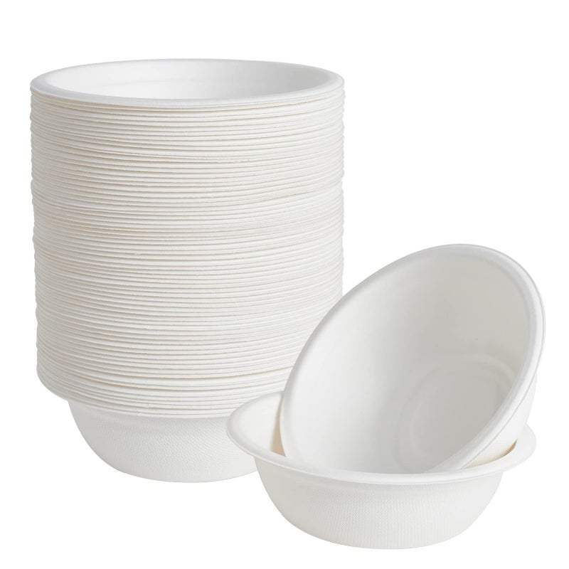 ECOLipak 16 oz Paper Bowls, [150-Pack] Compostable Paper Bowls Bulk, Heavy-duty Disposable Bowls for Hot And Cold Food - Image 1