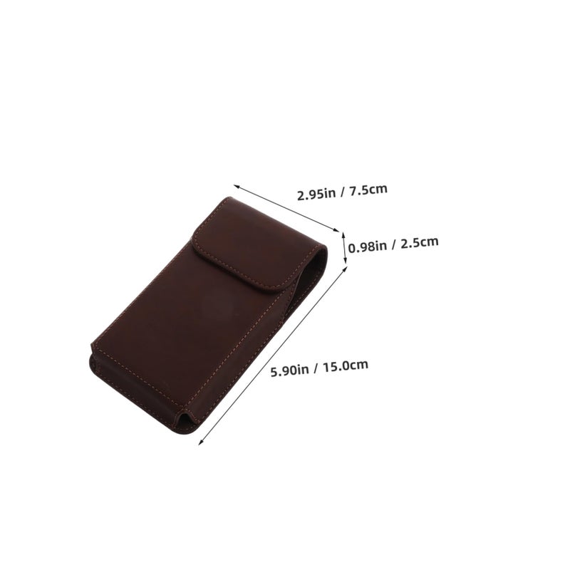 Brown Pu Leather Belt Clip Phone Holder Pouch For Keys Wallet Essentials Active Lifestyles - Image 3
