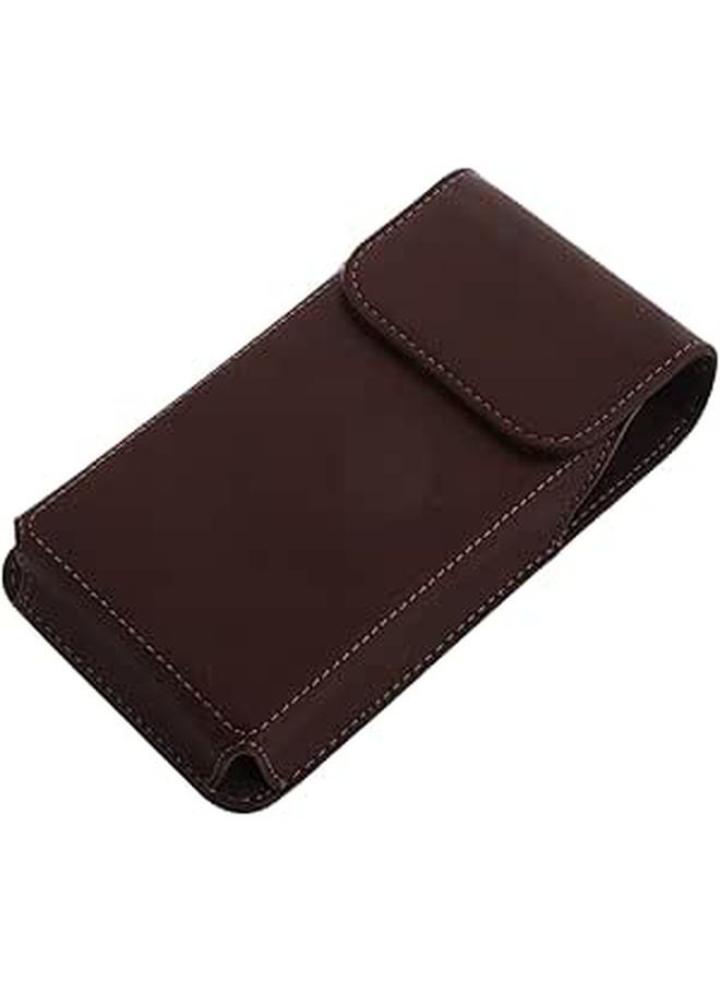 Brown Pu Leather Belt Clip Phone Holder Pouch For Keys Wallet Essentials Active Lifestyles - Image 1