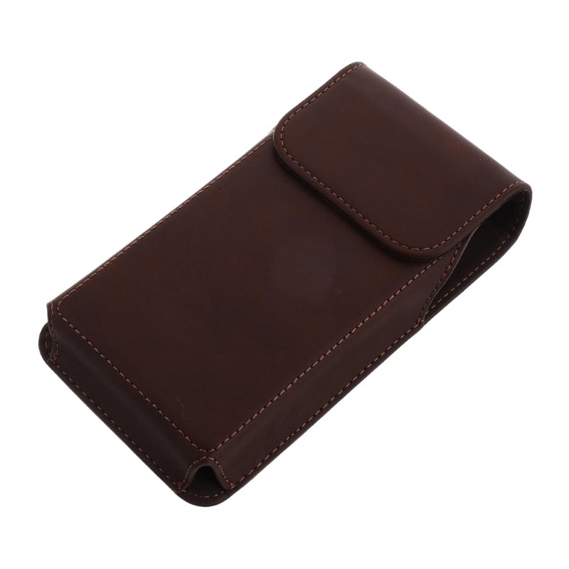 Brown Pu Leather Belt Clip Phone Holder Pouch For Keys Wallet Essentials Active Lifestyles - Image 2