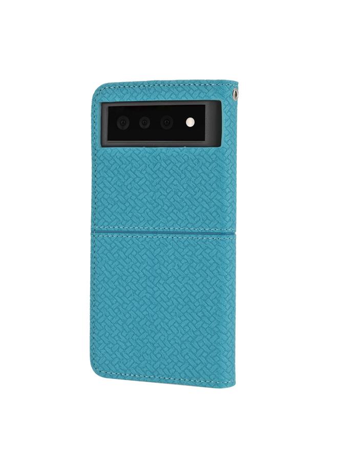 S-TOP Case For Google Pixel 6 Pro Woven Texture Stitching Magnetic Horizontal Flip PU Leather Case with Holder & Card Slots & Wallet & Lanyard - Image 3