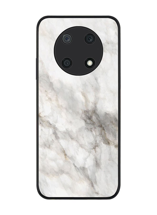 Stylizedd Rugged Black edge case for Huawei nova Y90 Slim fit Soft Case Flexible Rubber Edges Anti Drop TPU Gel Thin Cover - Marble Print Beige Grey - Image 1