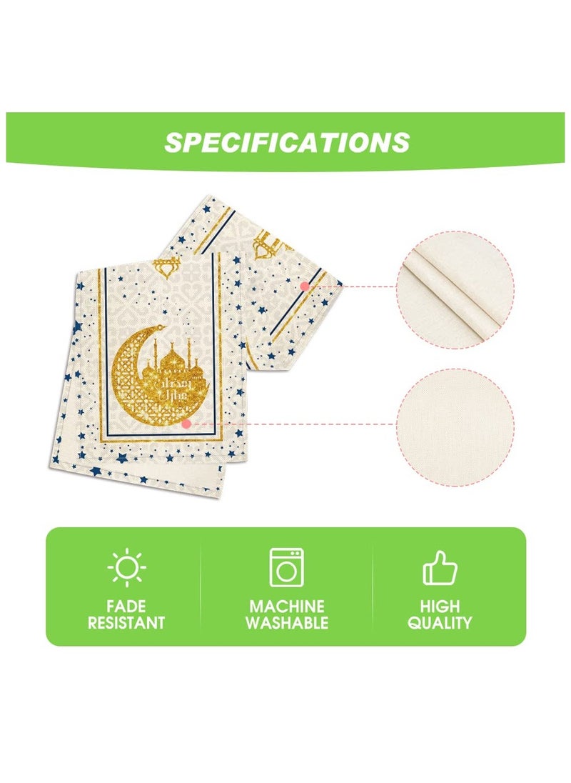 LKTOCAFT - Table Runner with 4 Place Mats for Ramadan and Eid,183×33cm(72×13in) Table Decoration for Living Room, Kitchen Dining Table Decoration, Home Decor - Image 1