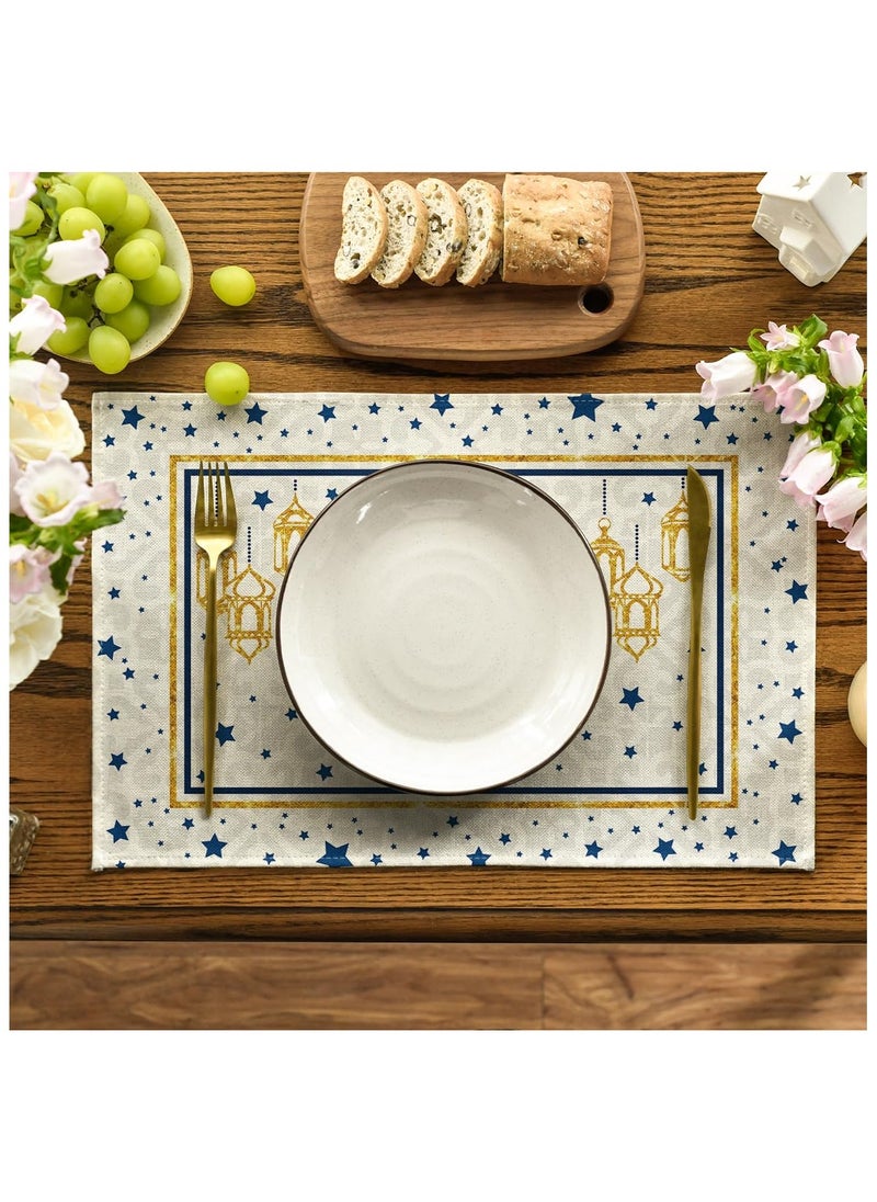 LKTOCAFT - Table Runner with 4 Place Mats for Ramadan and Eid,183×33cm(72×13in) Table Decoration for Living Room, Kitchen Dining Table Decoration, Home Decor - Image 1