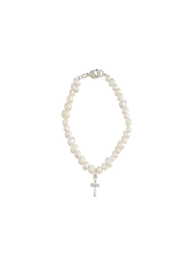 Mud Pie Children's Silver Boxed Cross Bracelet - Image 2