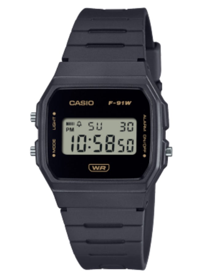 CASIO - Digital Resin Band Square  Shape  Wrist Watch F-91WB-8ADF - Image 1