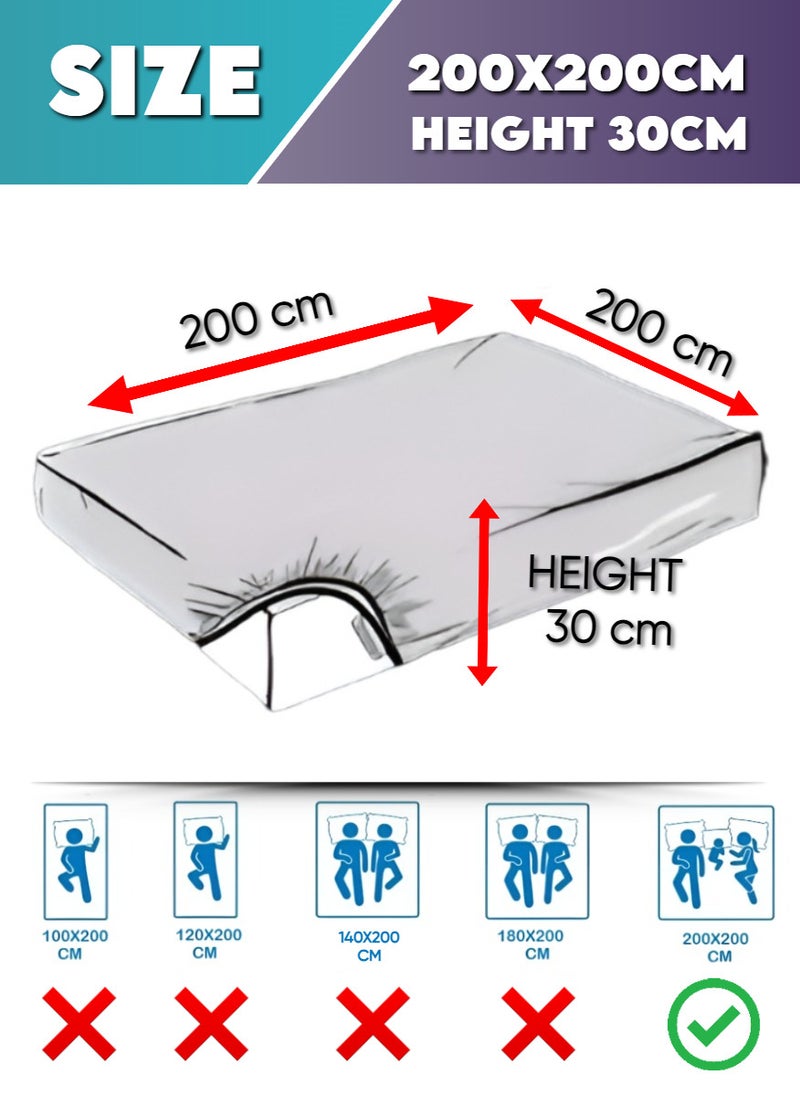 Blueberry Terry Breathable Mattress Protector Ultimate Soft Mattress Cover Super 200X200+30cm - Image 2