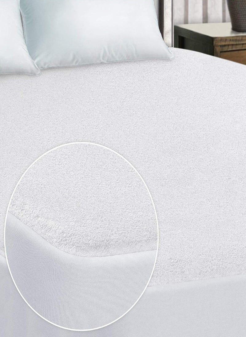 Blueberry Terry Breathable Mattress Protector Ultimate Soft Mattress Cover Super 200X200+30cm - Image 1