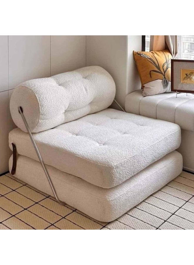 Generic Modern Upholstered Accent Chair Theater Seating Lounge Chair Lazy Sofa, Armless Cozy Chair for Living Room Corner Chair Bedroom  - Image 2