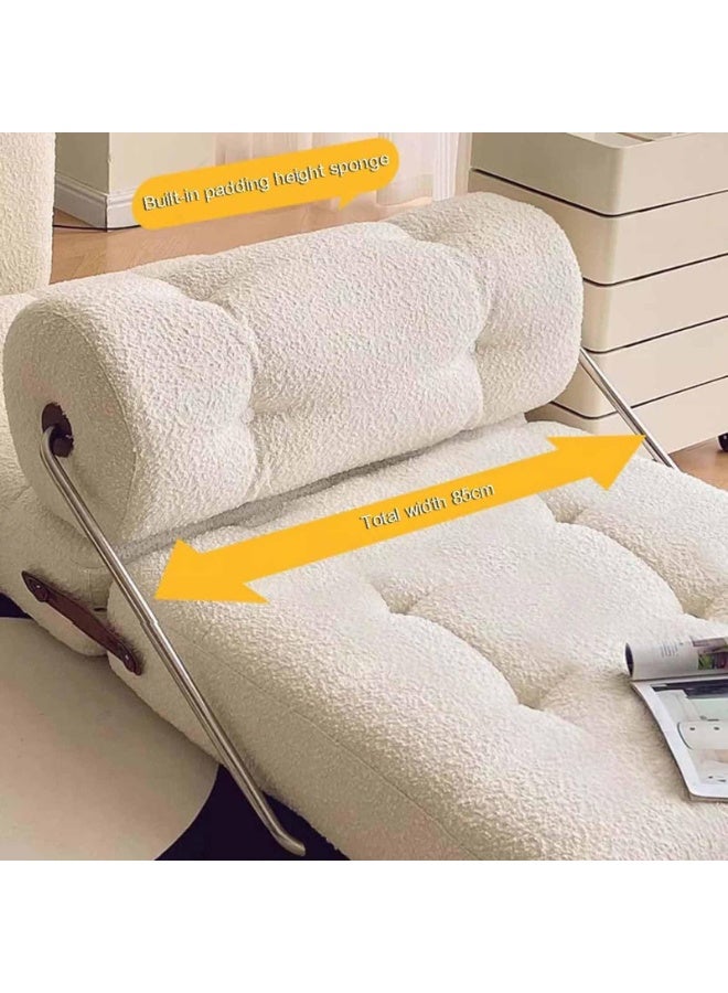 Generic Modern Upholstered Accent Chair Theater Seating Lounge Chair Lazy Sofa, Armless Cozy Chair for Living Room Corner Chair Bedroom  - Image 3