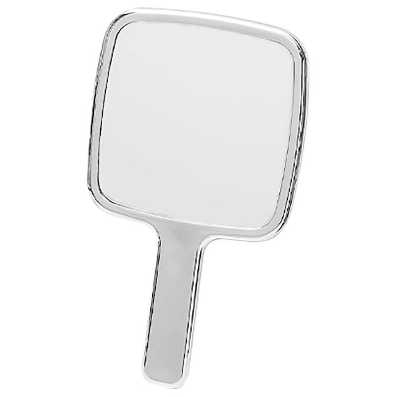 Handheld Vanity Mirror with Handle Portable for Makeup and Hair Styling Black - Image 2